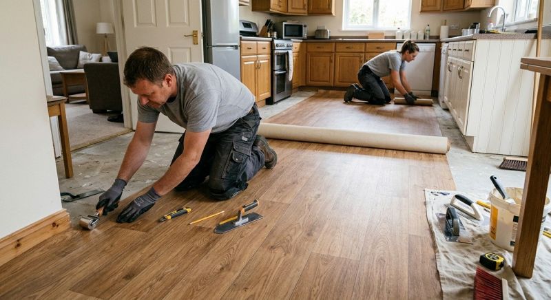 Linoleum Flooring Replacement in Lynnwood, WA